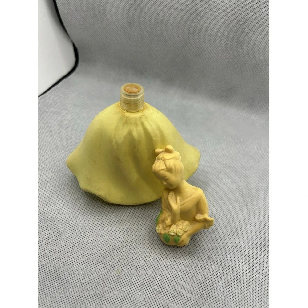 Vintage Avon Cotillion Girl Flower Basket Cologne Bottle 5 5/8